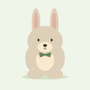 Stilisierte Musterillustration: Kuschelhase Lotti