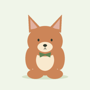 Stilisierte Musterillustration: Plüschfuchs Finn