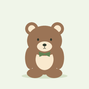 Stilisierte Musterillustration: Teddybär Bruno